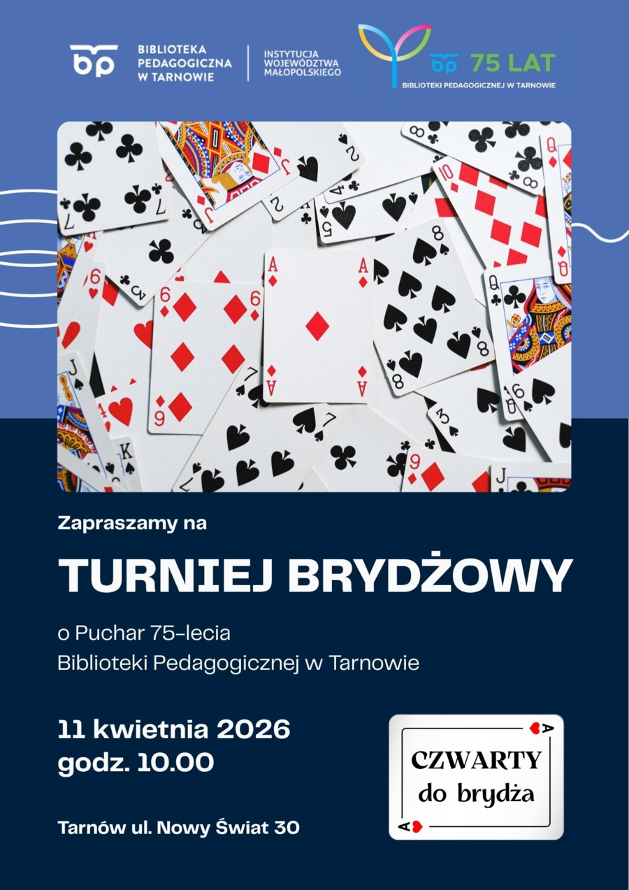 Plakat turnieju brydżowego