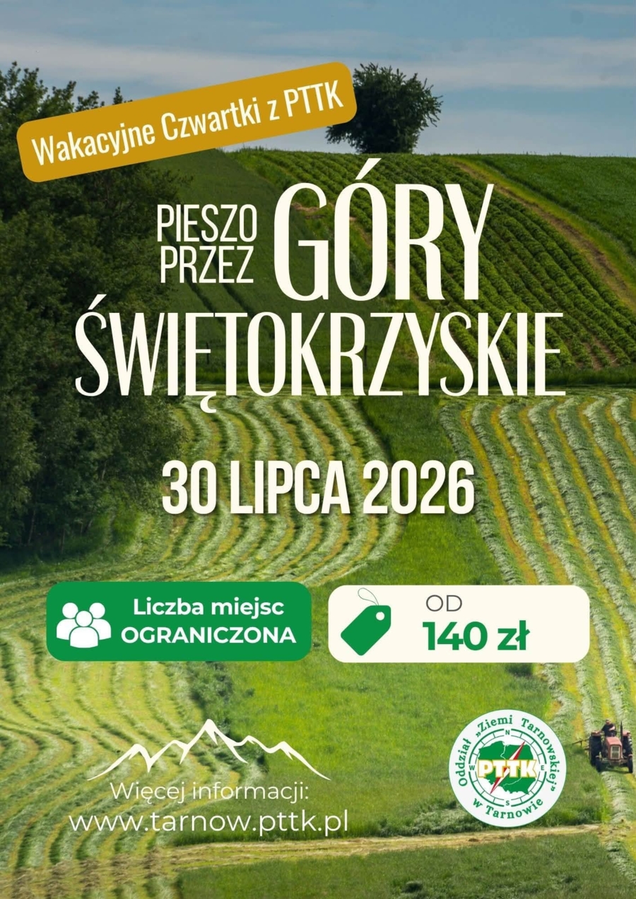 Plakat "Wakacyjnych Czwartków z PTTK-iem"
